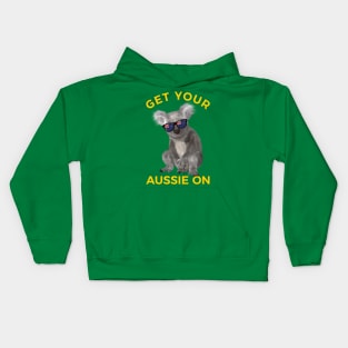 Cute Koala Get Your Aussie On Kids Hoodie